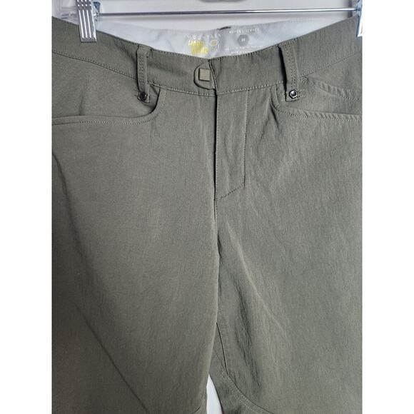 Mountain Hardwear womens hiking trail pants sz 10 Olive green pockets granola - Picture 2 of 10